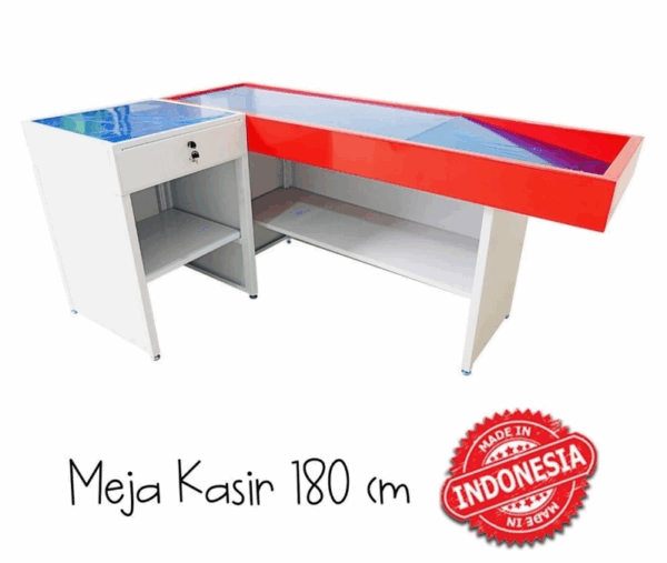 MEJA KASIR MINIMARKET TOKO SWALAYAN MODERN TIPE MK-05 SK-180 RAKTOKO.ID