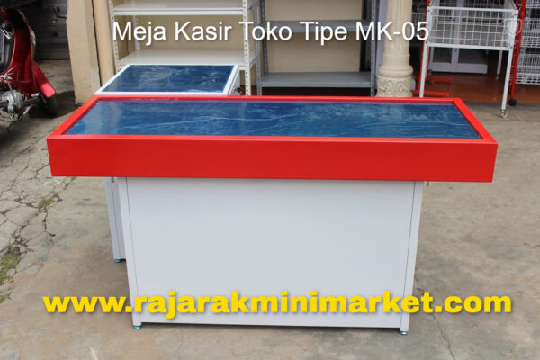 MEJA KASIR TOKO MINIMARKET SWALAYAN BAHAN BESI TIPE MK-05 SK-150 | RAKTOKO.ID