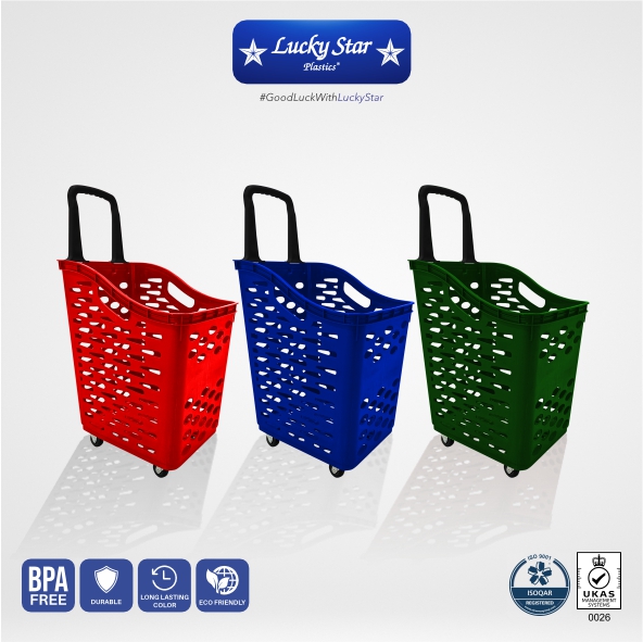 TROLI BELANJA PLASTIK MINIMARKET SUPERMARKET LUCKY STAR 6790-DX VOL. 70 LITER | RAKTOKO.ID